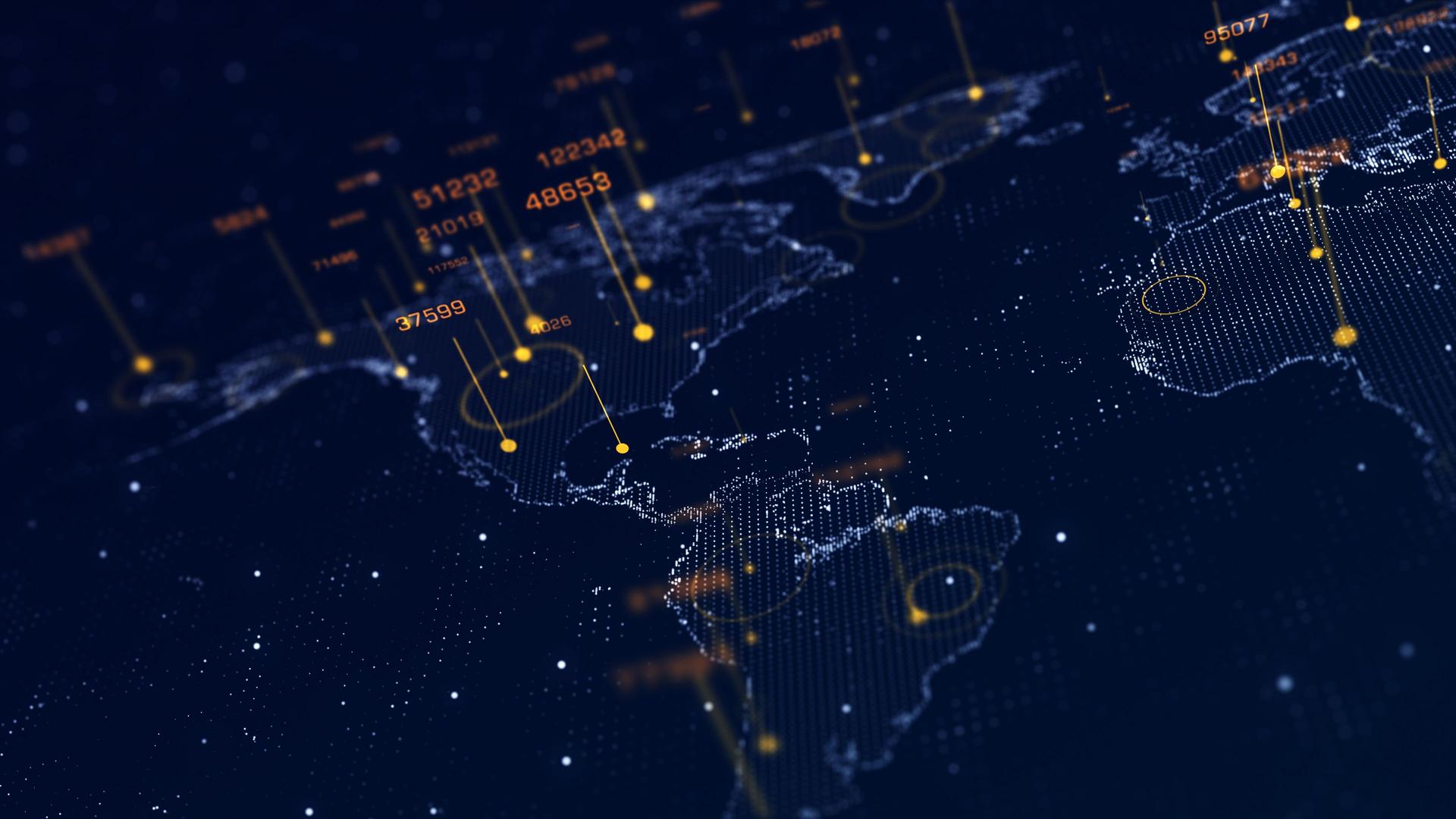 4K Networking map background (loopable)
